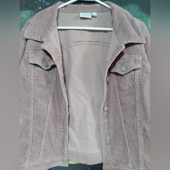 SIZE L Sonoma life+style dust rose pink denim jacket - Picture 3 of 8